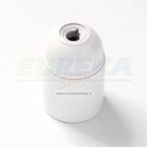 P.de resina termoind. E27 liscio bianco
