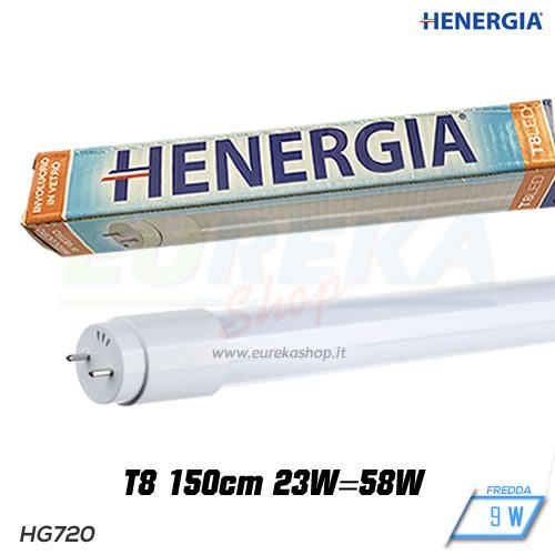 18643 TUBO VETRO T8 LED 23W 6400K CM.150 220V A+
