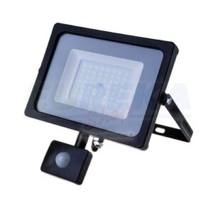 50W LED Sensor Floodlight SAMSUNG CHIP Cut-OFF Function Black Body 4000K