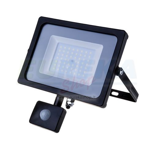 16471 50W LED Sensor Floodlight SAMSUNG CHIP Cut-OFF Function Black Body 4000K