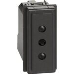 L.NOW - presa 2P+T 10A 250Vac nera