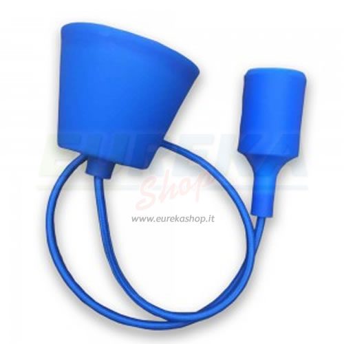 16570 Pendente in silicone con attacco E27 colore BLU