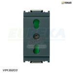 Presa 2P+T 16A P17/11 grigio