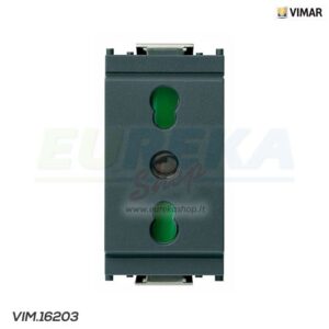 Presa 2P+T 16A P17/11 grigio