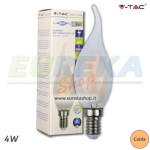 LED Bulb - 4W Filament E14 Frost Cover Candle Tail 4000K