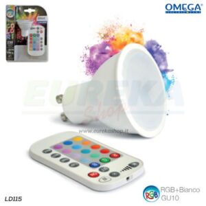 FARETTO LED GU10, 4.5W RGB+W , 230 LM, INCLUSO TELECOMANDO SMART, A+