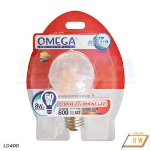 Lampadina LED 8W E27 A60 SATINATA - Calda 3000k