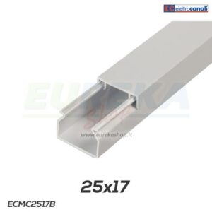 Minicanale cop. front. 25x17 bianco 1scomp.