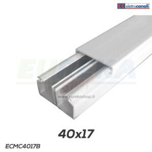 Minicanale cop. front. 40x17 bianco 2scomp.