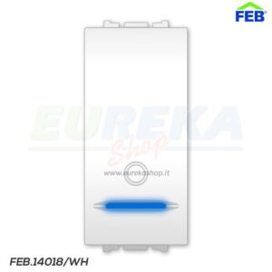 PULSANTE UNIPOLARE ILLUM.16 A BIANCA