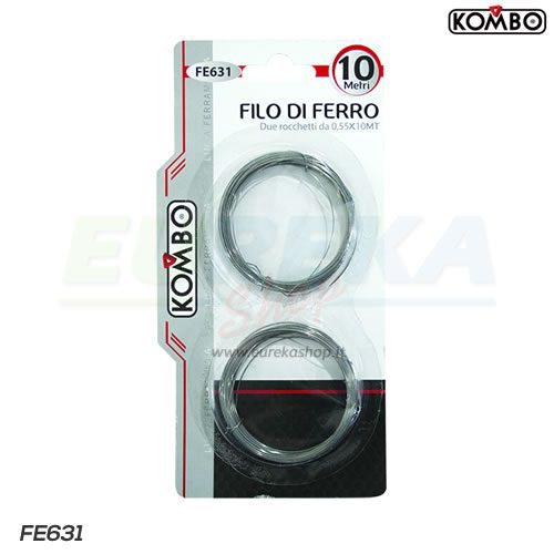 Filo di ferro zincato in mini matasse 2x10 mt.=20mt , adatto a legature, filo 0
