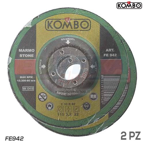Set 2 dischi abrasivi per MARMO/PIETRA DIAM. 115MMX3.2 MADE IN ITALY