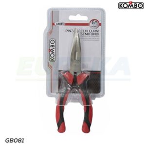 Pinza a becchi semicurvi dim.160mm, manico ergonomico antiscivolo, in acciaio f