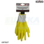 Guanti in poliestere giallo fosforescente rivestiti in nitrile crespo. 45gr.