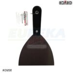 Spatola in acciaio con manico antiscivolo 130 mm, lama rigida lucidata spessore