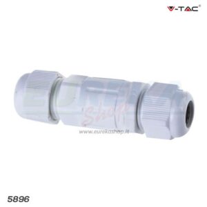 Giunto tondo 1in e 1out Bianco IP68