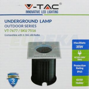 FARETTO IP65 DA PAVIMENTO O MURO CON ATTACCO GU10 - ROTONDO - QUADRATO