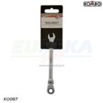 Chiave combinata in CR-V da 8 mm con occhiello da 8 orientabile