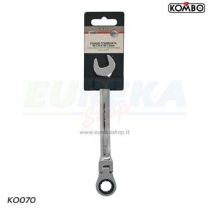 Chiave combinata in CR-V da 13 mm con occhiello da 13 orientabile