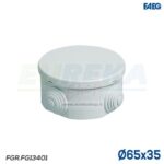 Scatola tonda coperchio a scatto IP44 - 65x35