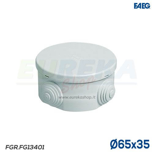 Scatola tonda coperchio a scatto IP44 - 65x35
