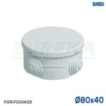 Scatola tonda coperchio a scatto IP44 - 80x40