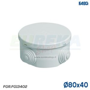 Scatola tonda coperchio a scatto IP44 - 80x40
