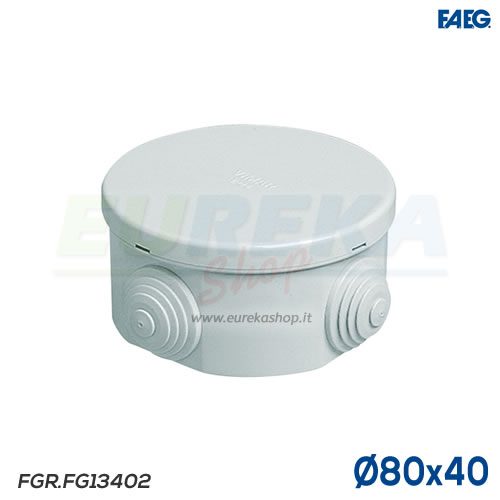 Scatola tonda coperchio a scatto IP44 - 80x40