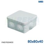 Scatola quadra coperchio a scatto IP44 - 80x80x40