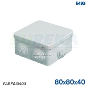 Scatola quadra coperchio a scatto IP44 - 80x80x40