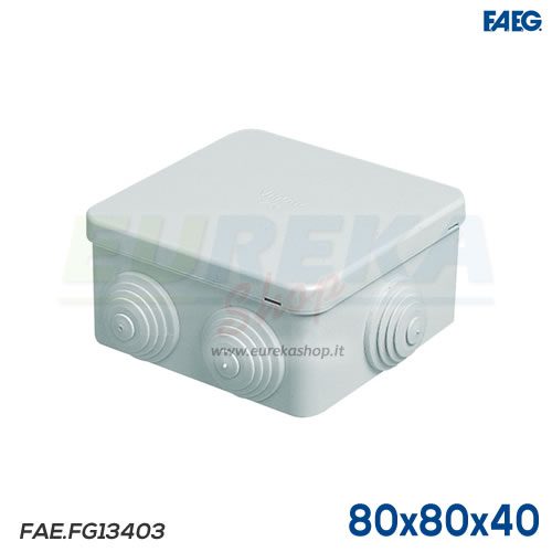 Scatola quadra coperchio a scatto IP44 - 80x80x40