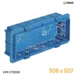 SCATOLA A MURARE 506 - 507 RETTANGOLARE 6 - 7 MODULI AZZURRA