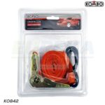 CINGHIA POLIESTERE CON MORSETTO A PRESSIONE E GANCIO A DENTE UNICO, 4.5 M x 25mm