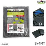 Telo copritutto in PE con anelli in alluminio - 3x4 metri, 90 gr/mq