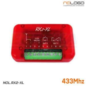 RADIORICEVITORE 2 CANALI CODICE FISSO/ROLLING H/EB IN BOX ROSSO - 433,92 MHz
