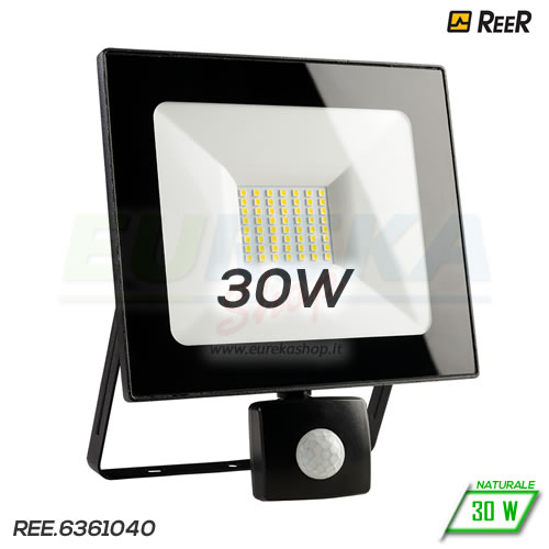 Tablet V 30W 230V IP44 4000K Nero c/Sensore