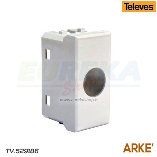 19719 COVER PRESA ANTENNA 1 FORO TIPO VIMAR ARKE BIANCA