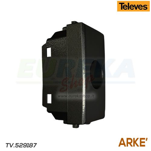 COVER PRESA ANTENNA 1 FORO TIPO VIMAR ARKE NERA