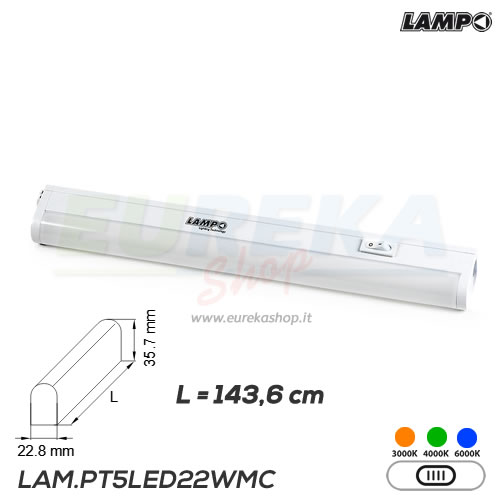 20745 PLAFONIERA LED CM143.6 22W 230V TRICOLOR