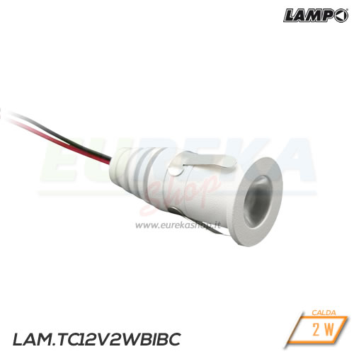 20731 FARETTO LED 12V 2W METAL BIANCO 3000K