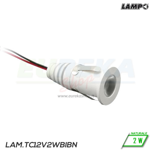 20732 FARETTO LED 12V 2W METAL BIANCO 4000K