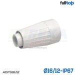RACC TUBO-GUAINA D16/12 IP67/65 GRIGIO