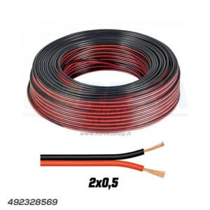 PIATTINA 2 X 0.50 ROS/NER BOBINA DA 100MT