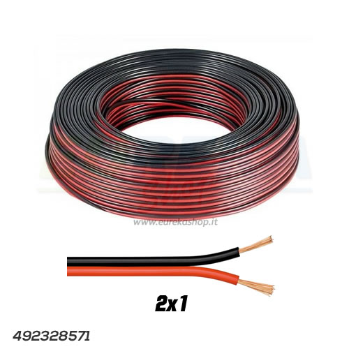 PIATTINA 2 X 1.00 ROS/NER BOBINA DA 100MT