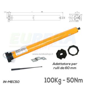 Kit motore tapparella tubolare INTEGRA 50/12 230V 50Hz completo di accessori