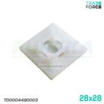 BASETTA ADESIVA PER FASCETTA 28x28 BIANCA 100pz