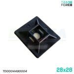 BASETTA ADESIVA PER FASCETTA 28x28 NERA 100pz