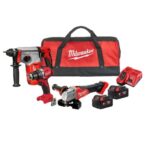M18 BLPDRC + M18 FSAG + M18 BLH, 2 Batterie 18V 5 Ah, Borsa